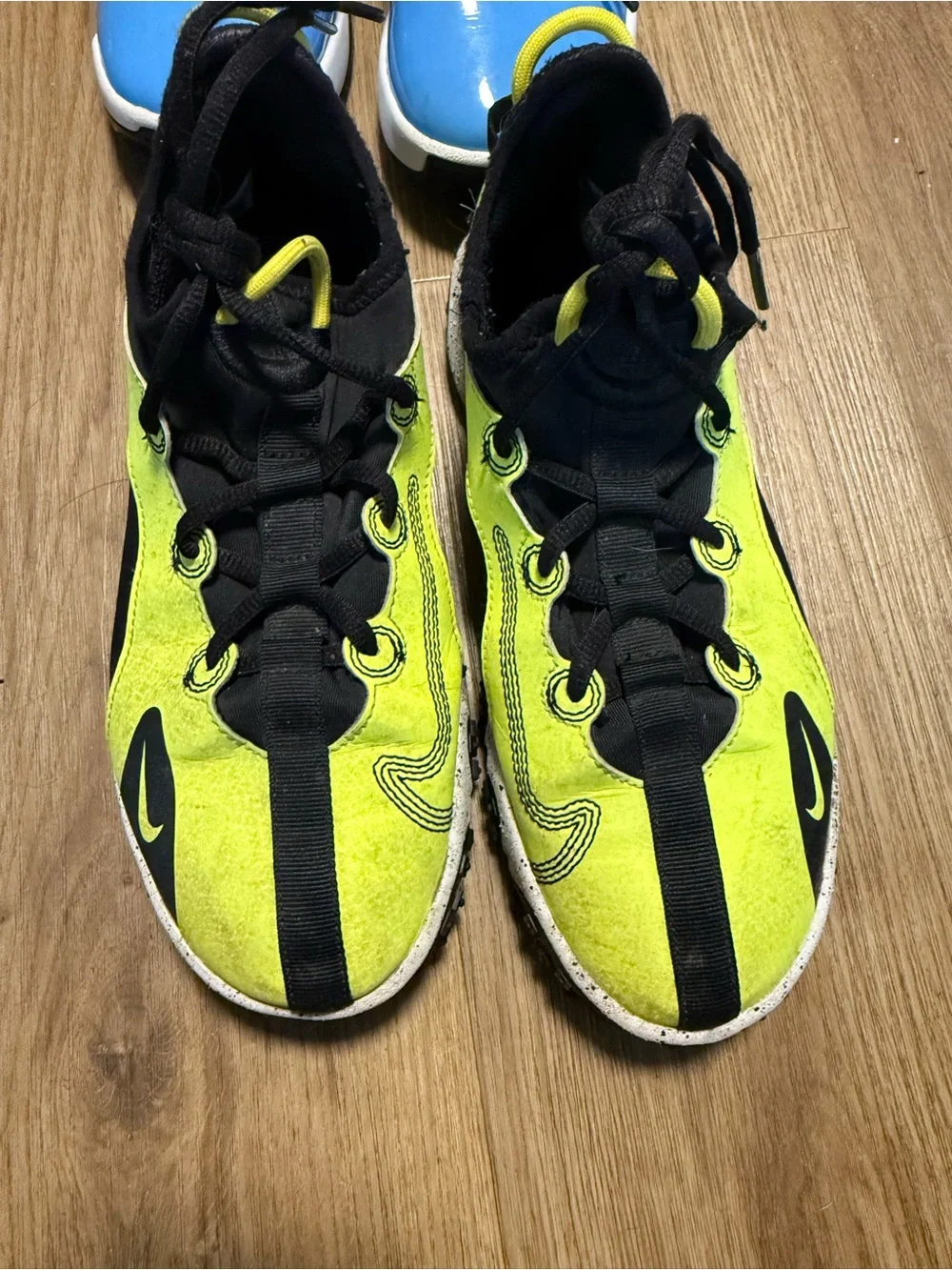 Nike Kids Neon Yellow and Black Sport Sneakers